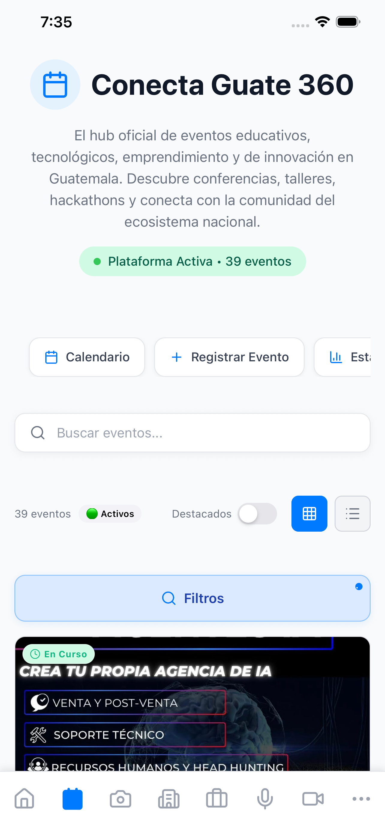 ConectaGuate360 App - Eventos