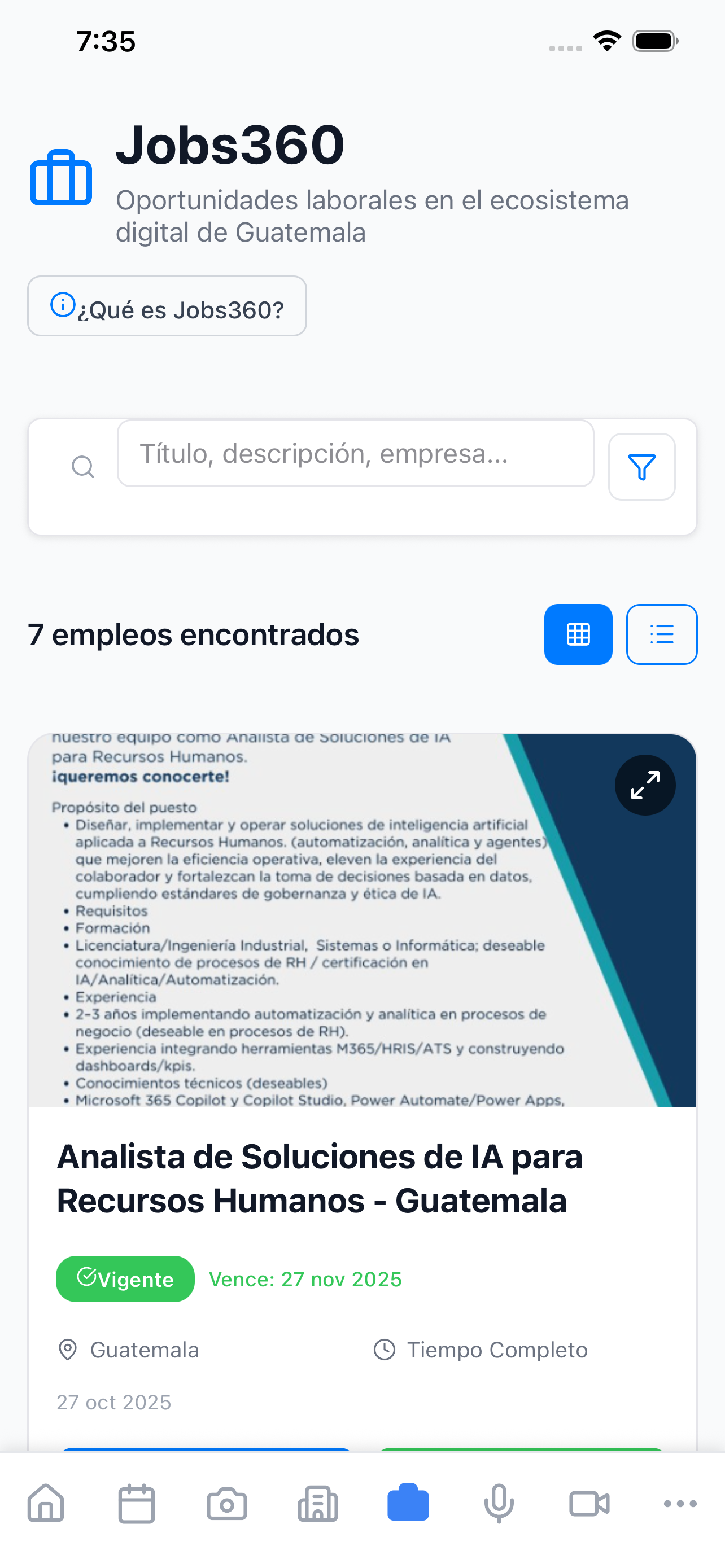 ConectaGuate360 App - Jobs360
